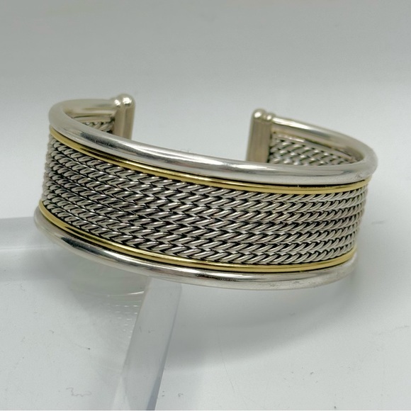 David Yurman Wide Wheaton
Cable Cuff With Gold - Picture 3 of 9